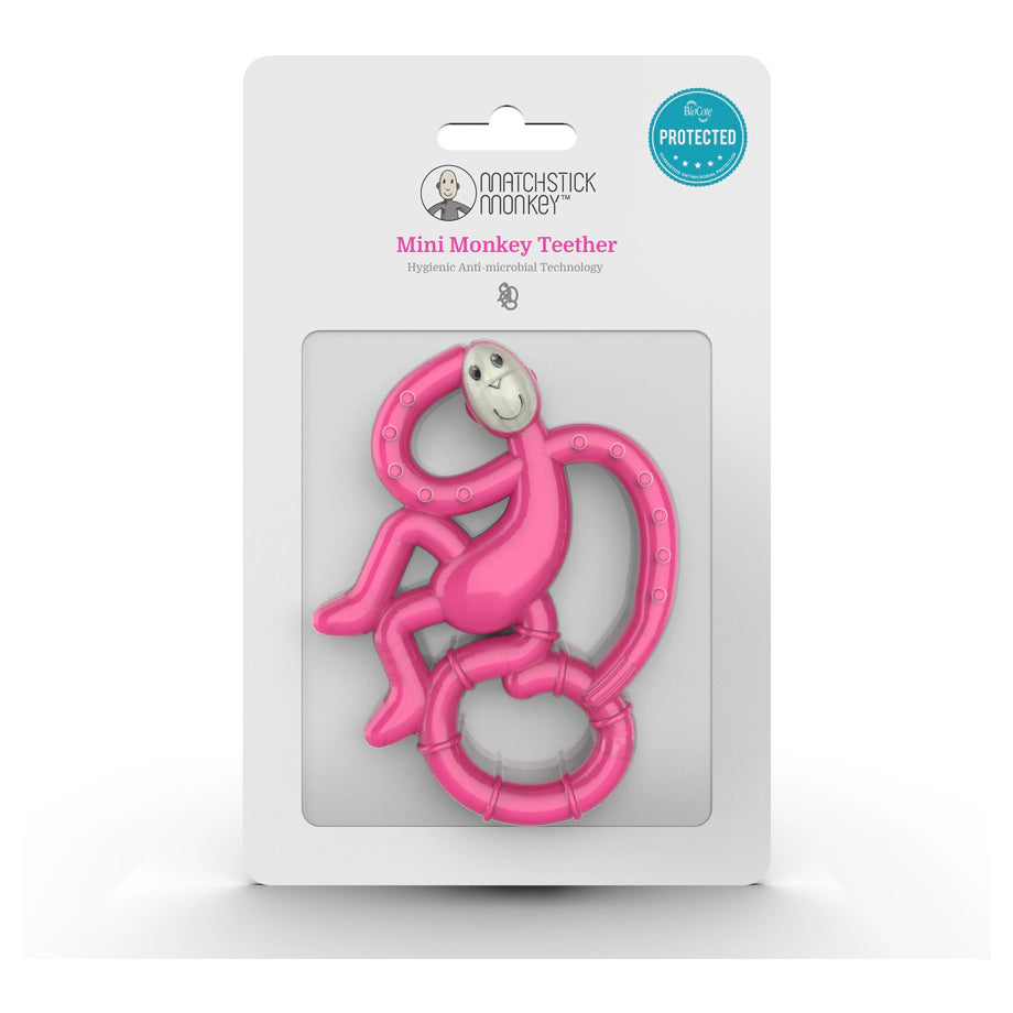 Matchstick Monkey Mini Monkey Teether (Pink) Matchstick Monkey Mini Monkey Teether (Pink)