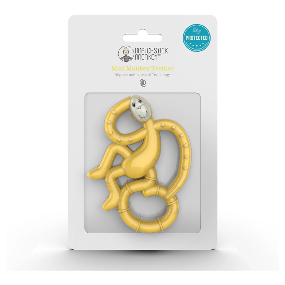 Matchstick Monkey Mini Monkey Teether (Yellow)