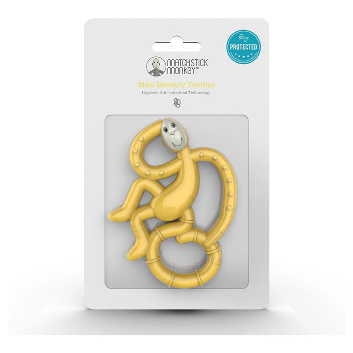 Matchstick Monkey Mini Monkey Teether (Yellow)