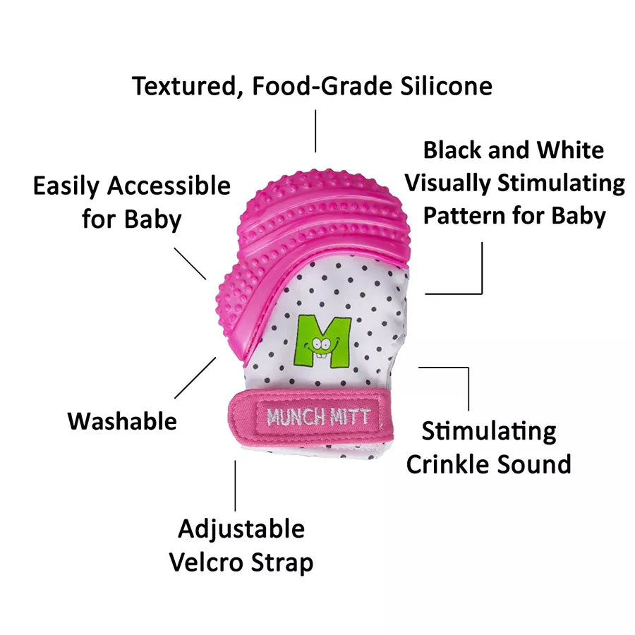 Malarkey Kids Munch Mitt Polka Dots (Pink)
