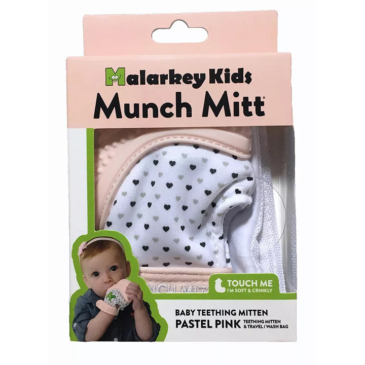 Malarkey Kids Munch Mitt Hearts (Pastel Pink)