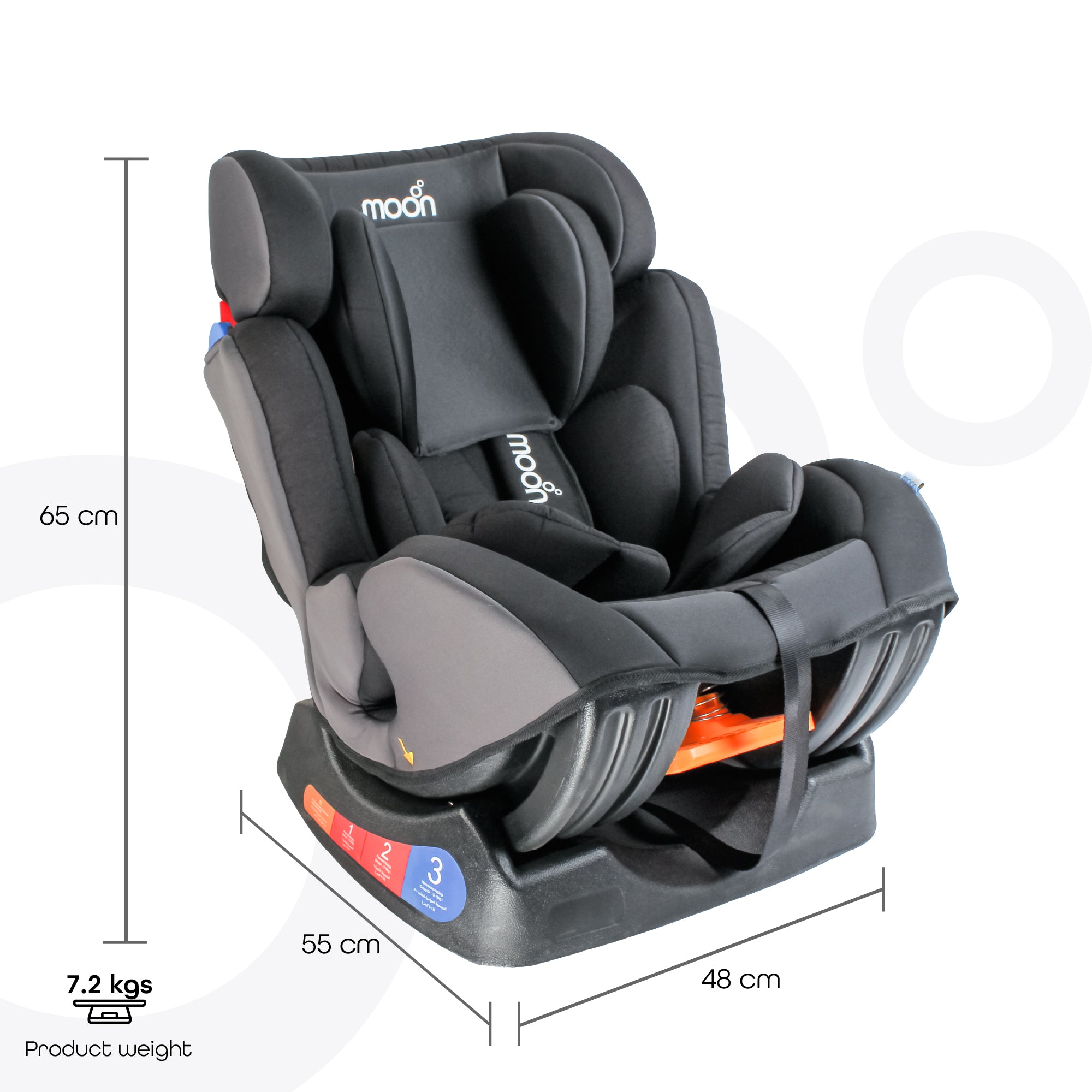 <tc>مون - مقعد سيارة سومو للأطفال/الرضع (المجموعة 0،1،2) رمادي</tc>