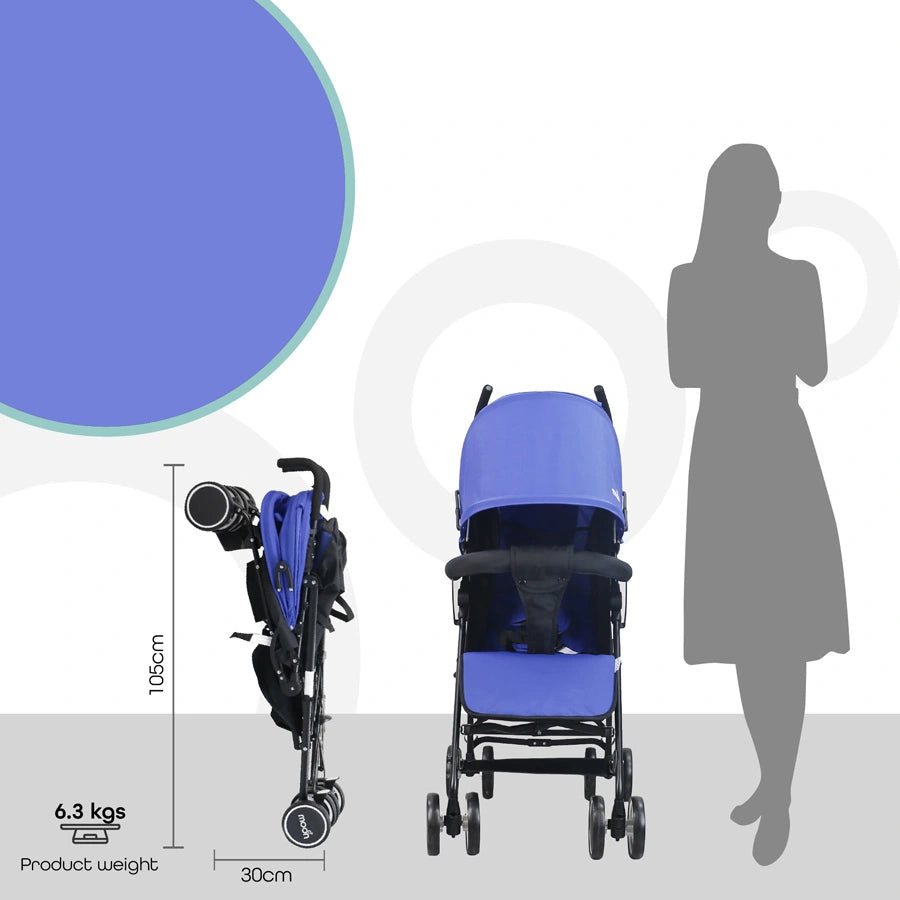 Moon Neo Plus Light Weight Travel Stroller (Royal Blue)