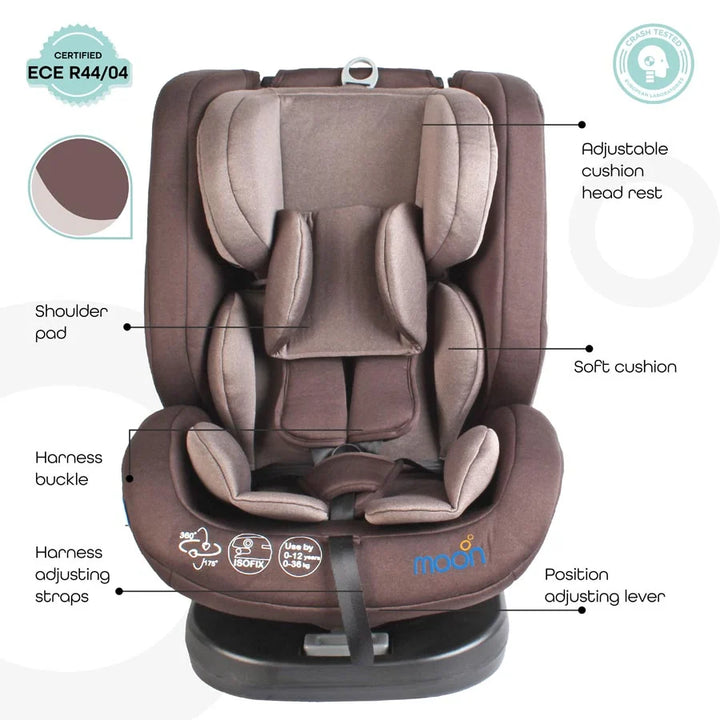 Moon Rover Car Seat Group 0+,1,2,3 (Brown)