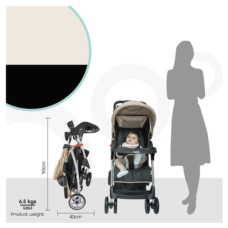 Moon Trek One Fold Stroller (Beige)