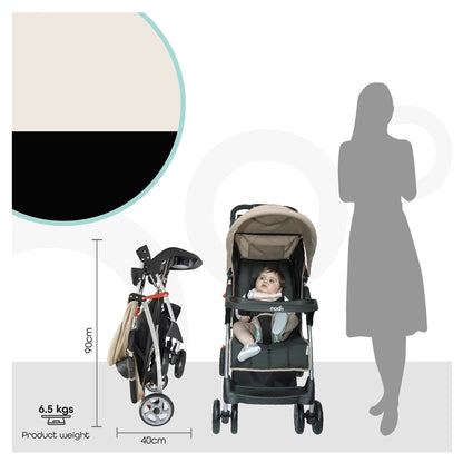 Moon Trek One Fold Stroller (Beige)