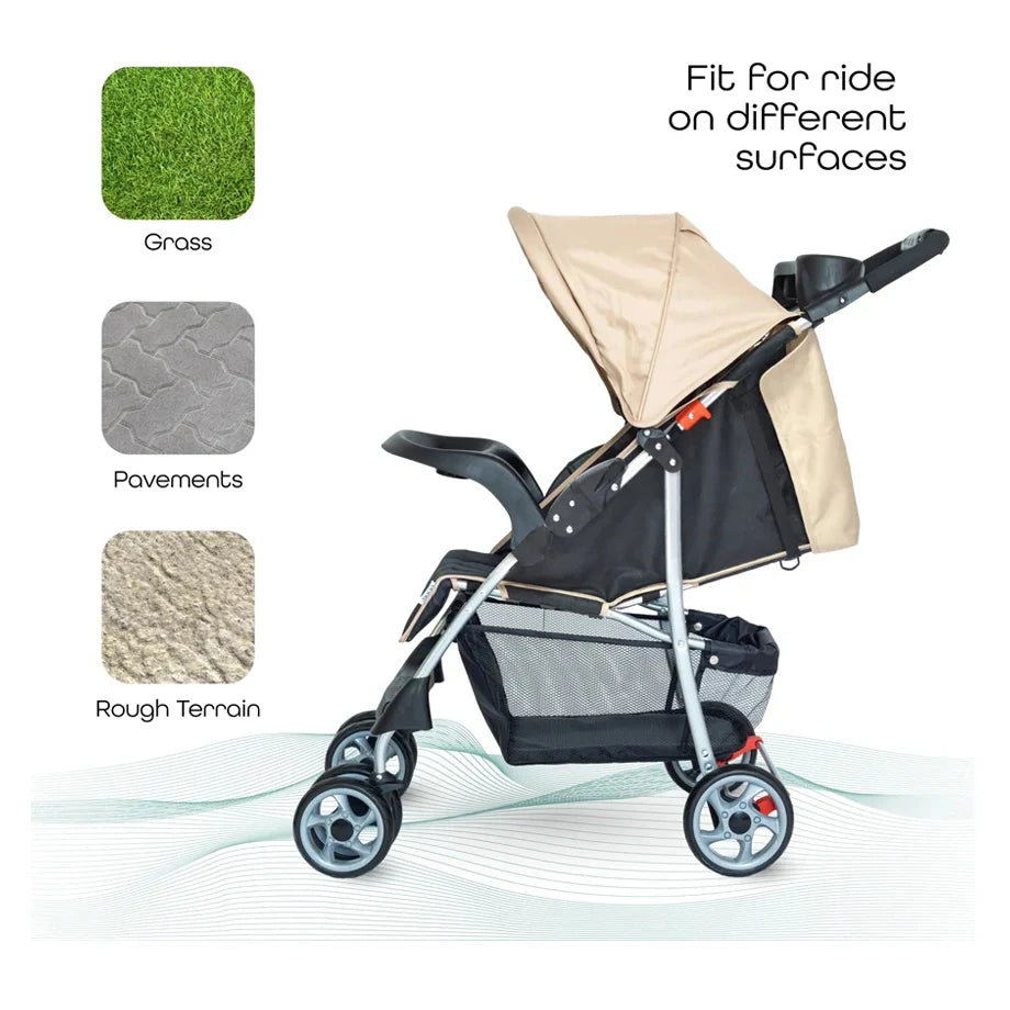 Moon Trek One Fold Stroller (Beige)