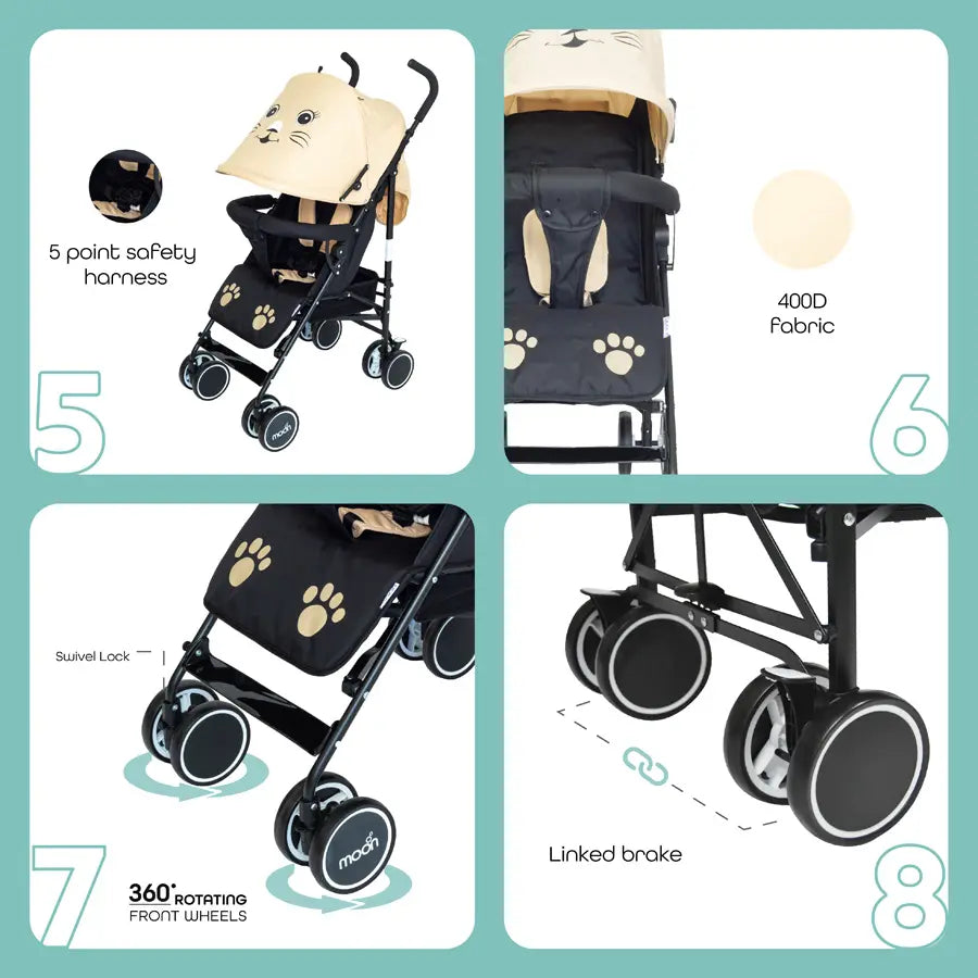 Moon Safari Stroller Character - Cat
