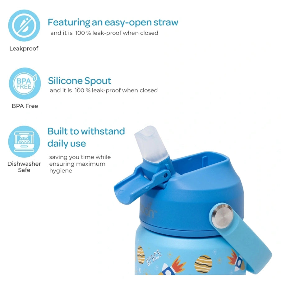 Moon Kids Insulated Water Bottle (Space Adventure)