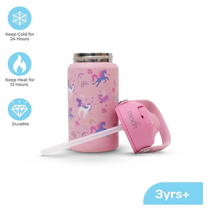 Moon Kids Insulated Water Bottle (Unicorn)