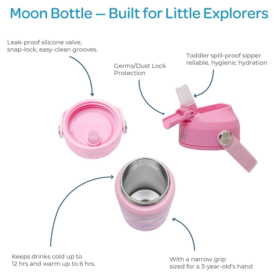 Moon Kids Insulated Water Bottle (Unicorn)
