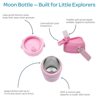 Moon Kids Insulated Water Bottle (Unicorn)