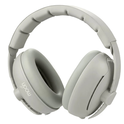 Moon Noise Cancelling Convertible Ear Muffs for Newborns & Toddlers 0-36 Months (Grey)