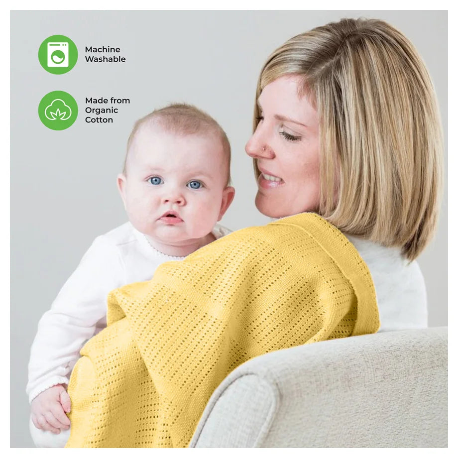 Moon Organic Cellular Blanket