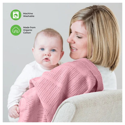 Moon Organic Cellular Blanket
