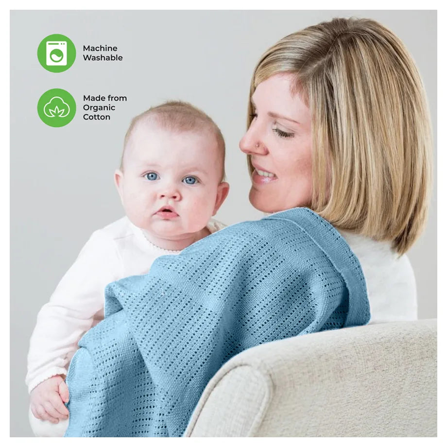 Moon Organic Cellular Blanket