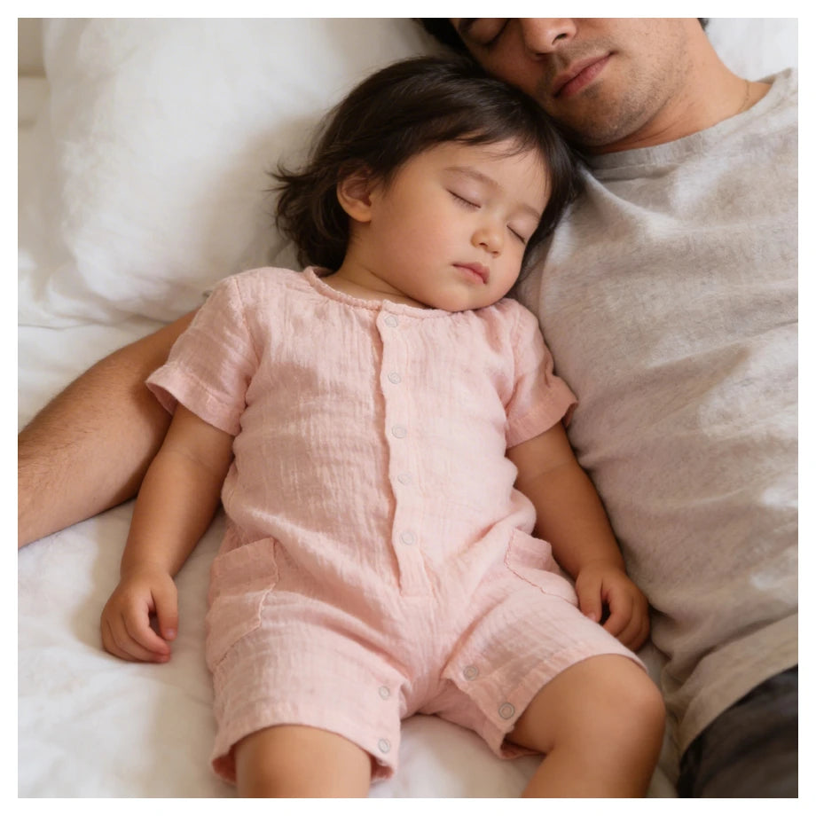 Moon Organic Crinkle Muslin Romper