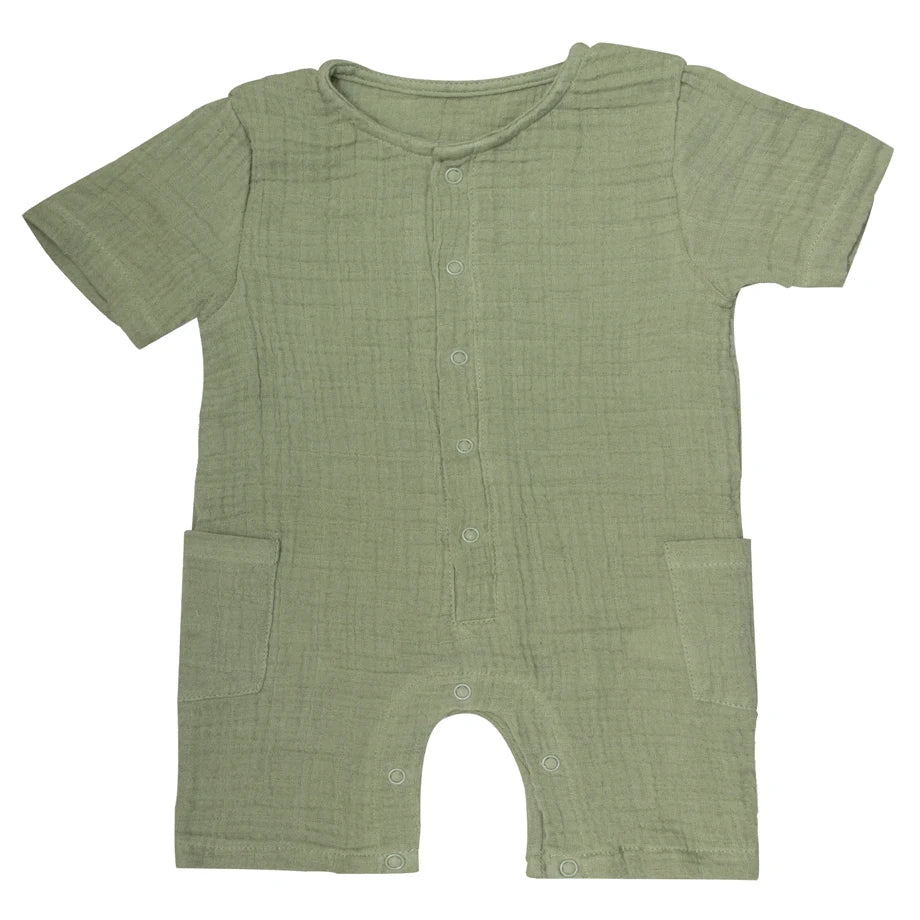 Moon Organic Crinkle Muslin Romper
