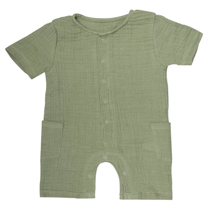 Moon Organic Crinkle Muslin Romper