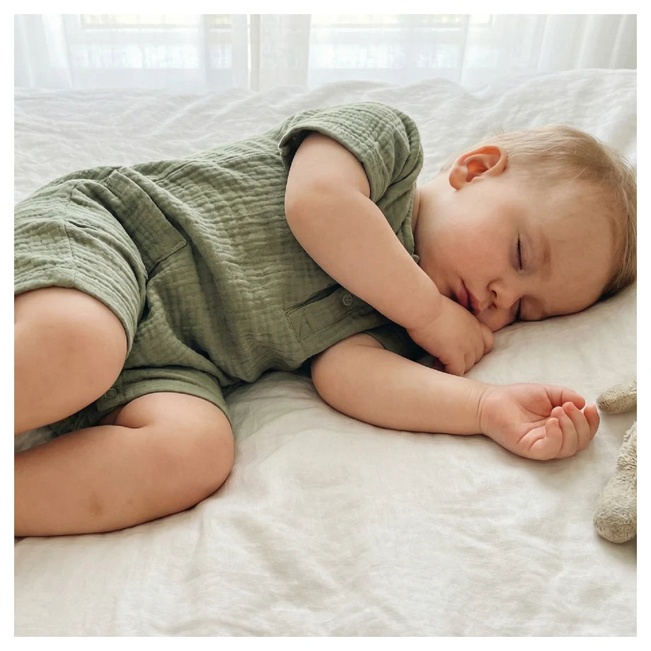 Moon Organic Crinkle Muslin Romper