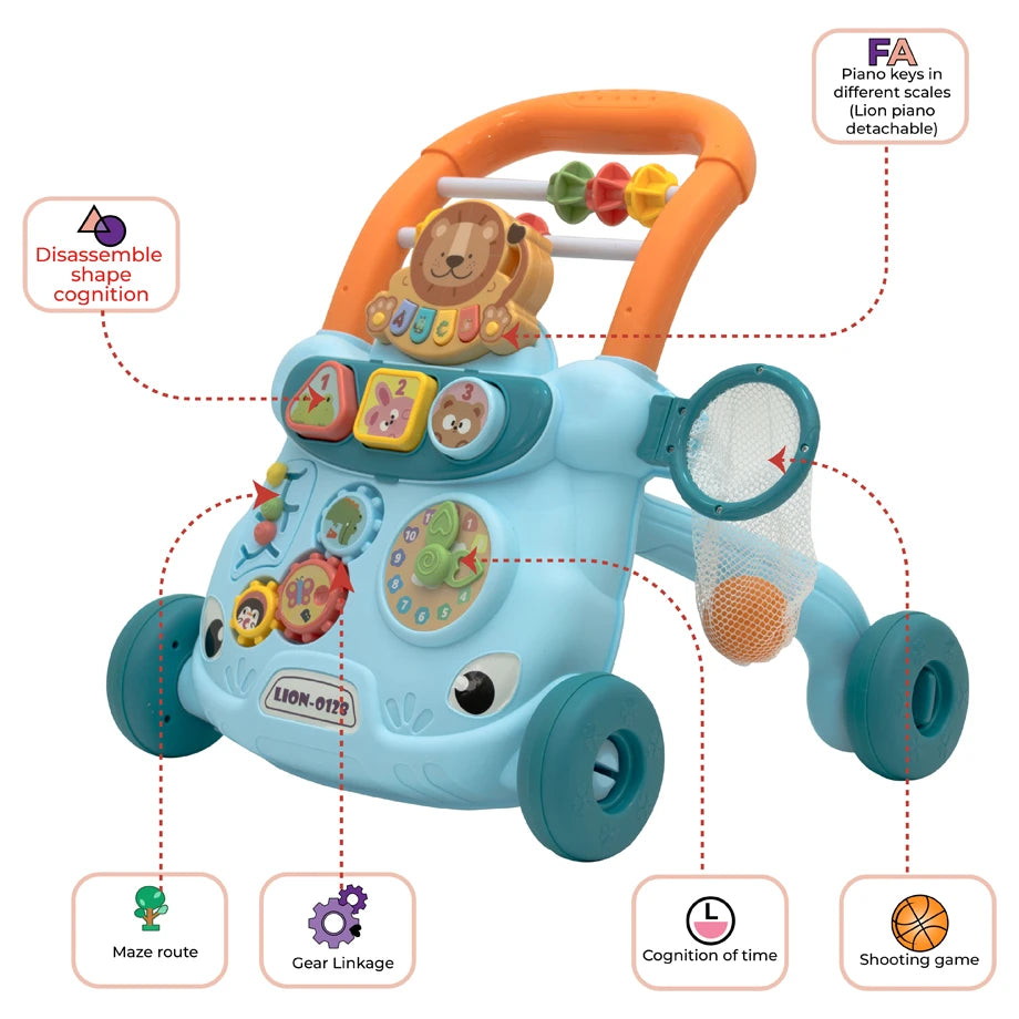 Moon Baby Push Activity Walker Weight Increase Tank Design