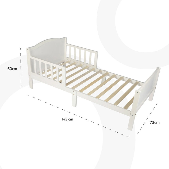 Moon Wooden Bed (White)