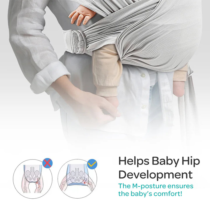 Moon KaryGo Baby Sling Carrier (Light Grey)