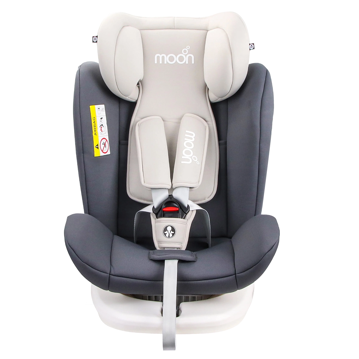 Moon - Gyro Baby Car Seat 0+/1/2/3 (0-36 Kg/0-12 Year) Isofix+ Top Tether Rotation 360° Grey
