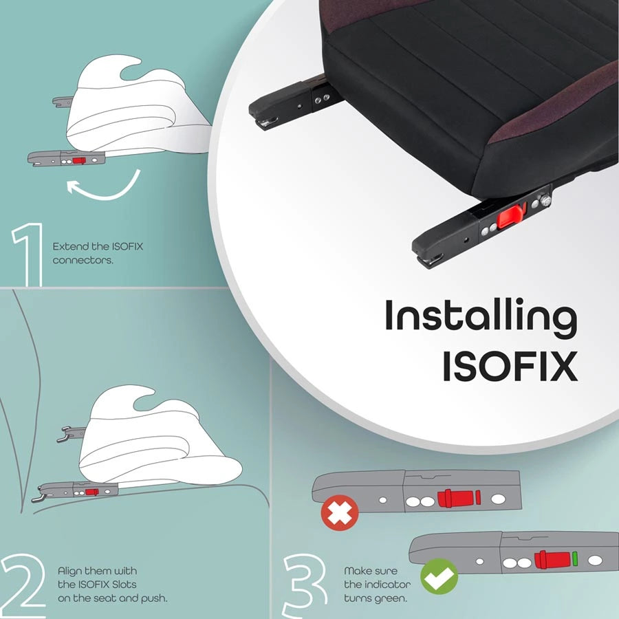 معزز القمر مع Isofix (أسود) معزز القمر مع Isofix (أسود)