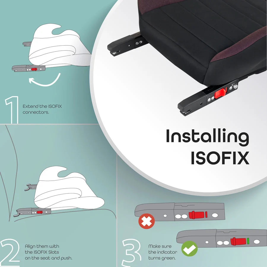 معزز القمر مع Isofix (أسود) معزز القمر مع Isofix (أسود)