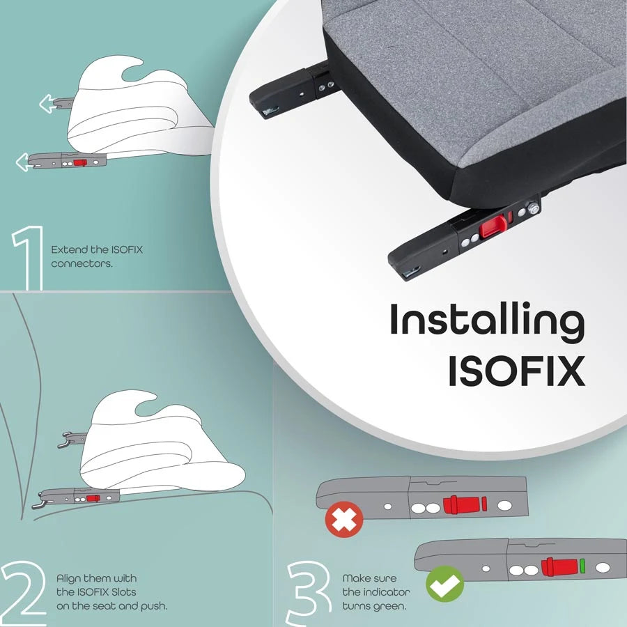 معزز القمر مع Isofix (رمادي) معزز القمر مع Isofix (رمادي)