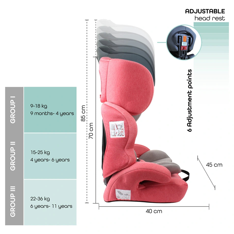 Moon Tolo Car Seat (Pink)
