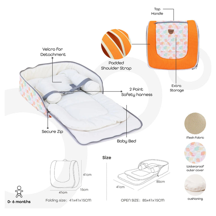 Moon Travalo Travel Baby Bed & Backpack Animal