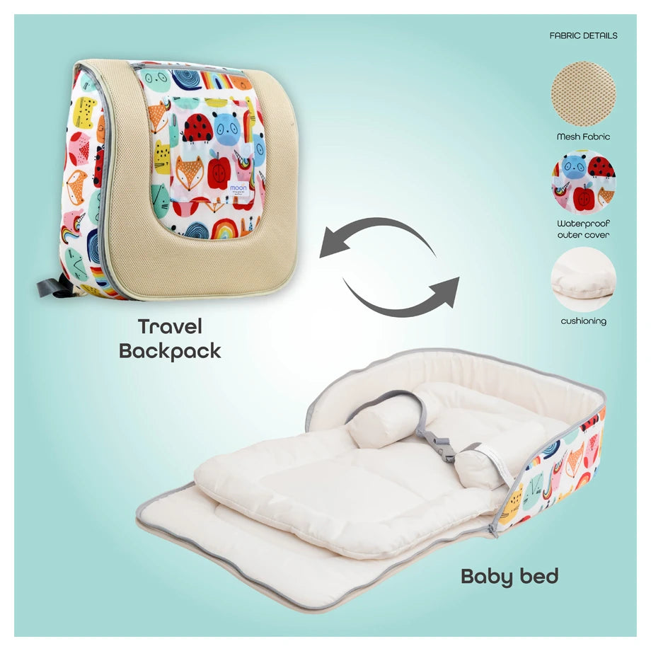 Moon Travalo Travel Baby Bed & Backpack Animal