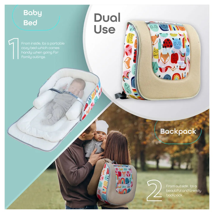 Moon Travalo Travel Baby Bed & Backpack Animal