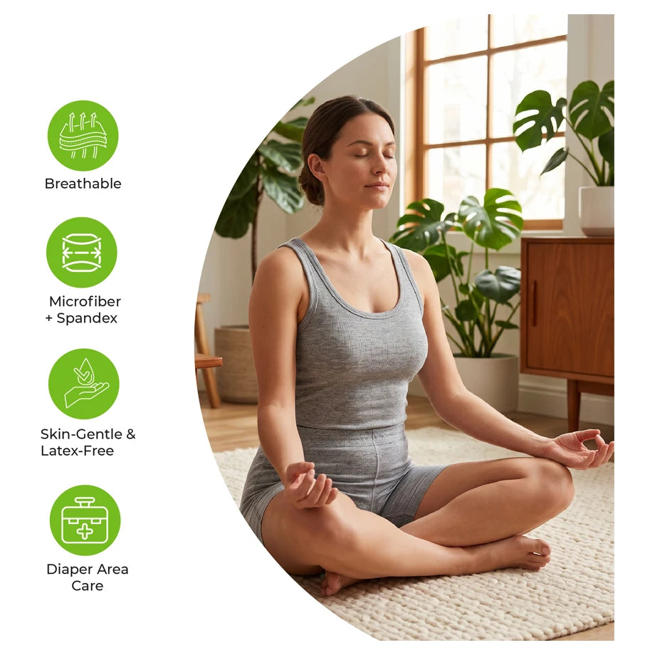 Moon Disposable Postpartum Underwear Soft Stretchable Pack of 8 (Grey)