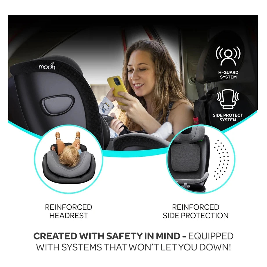 Moon Gyro Pro i-Size 360° Rotating Car Seat ISOFIX (Black)