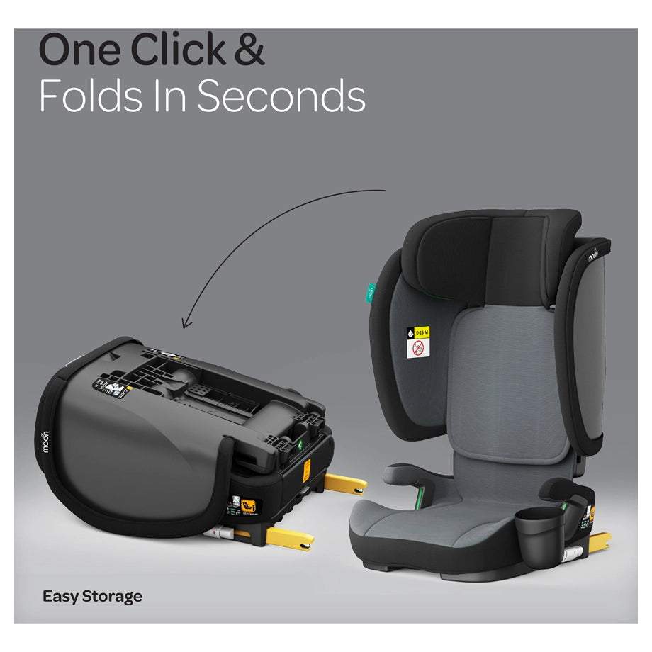 Moon Folda Go Foldable Car Seat ECE R129 i-Size with ISOFIX (Black)