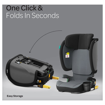 Moon Folda Go Foldable Car Seat ECE R129 i-Size with ISOFIX (Black)