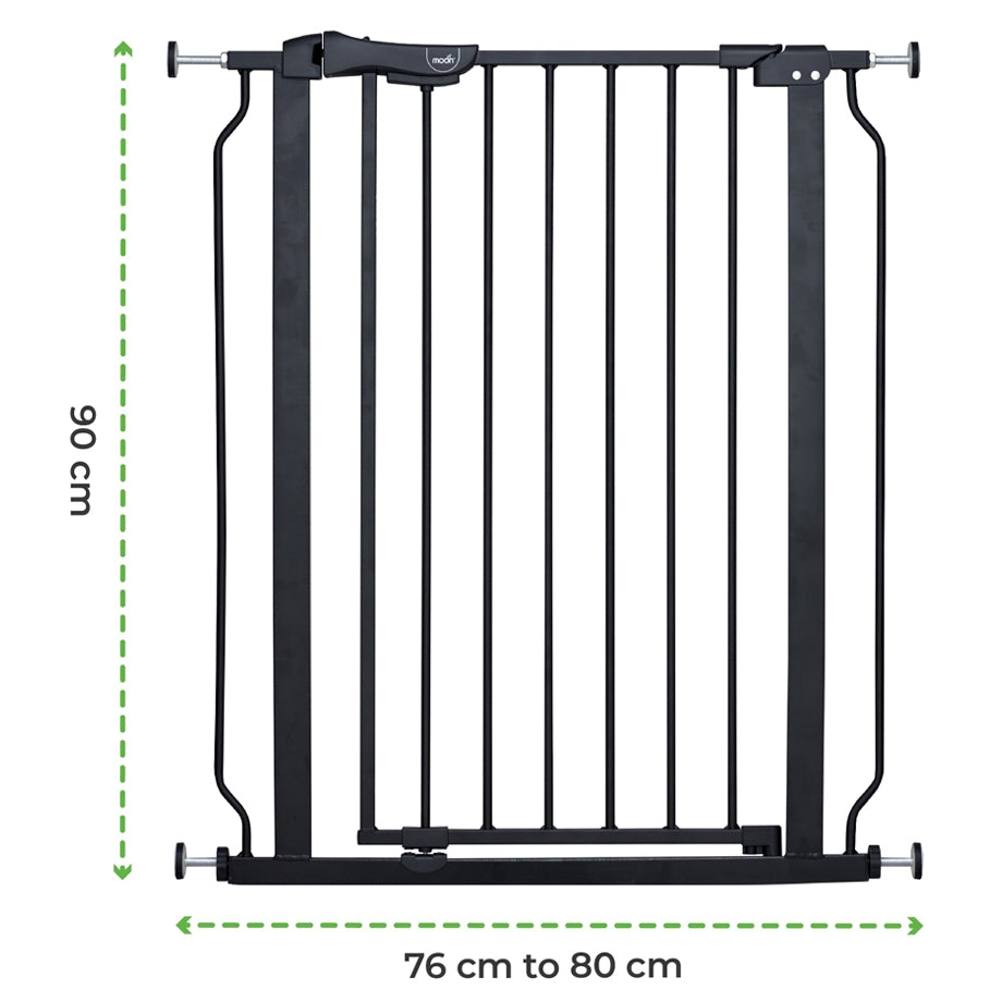 Moon Secura Baby Safety Gate Auto Lock Barrier 76–80cm (Black)