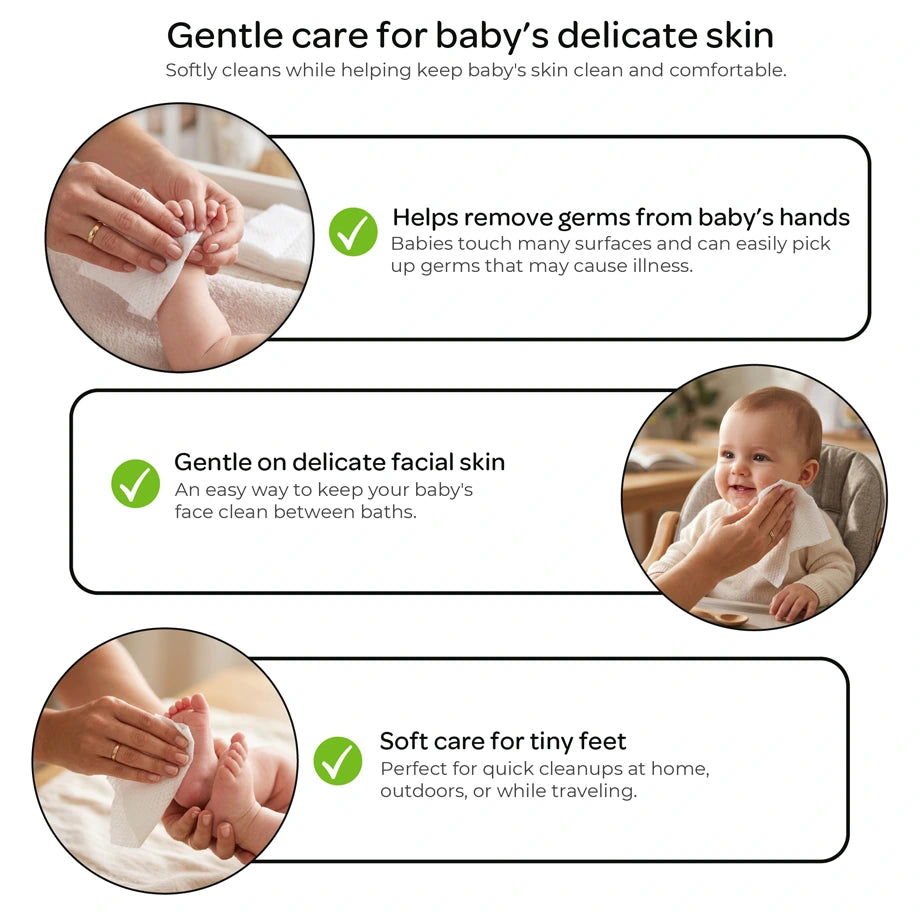 Moon Bamboo Tissues Biodegradable Vegan Baby Wipes (Pack of 100)