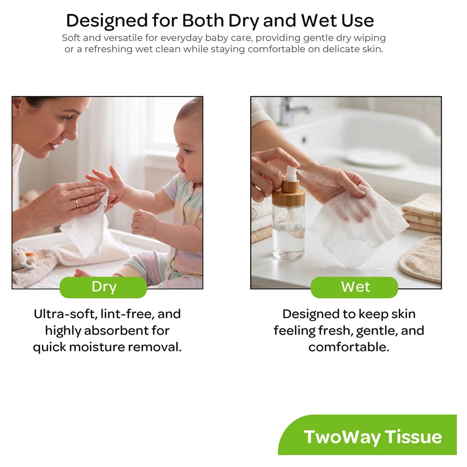 Moon Bamboo Tissues Biodegradable Vegan Baby Wipes (Pack of 100)