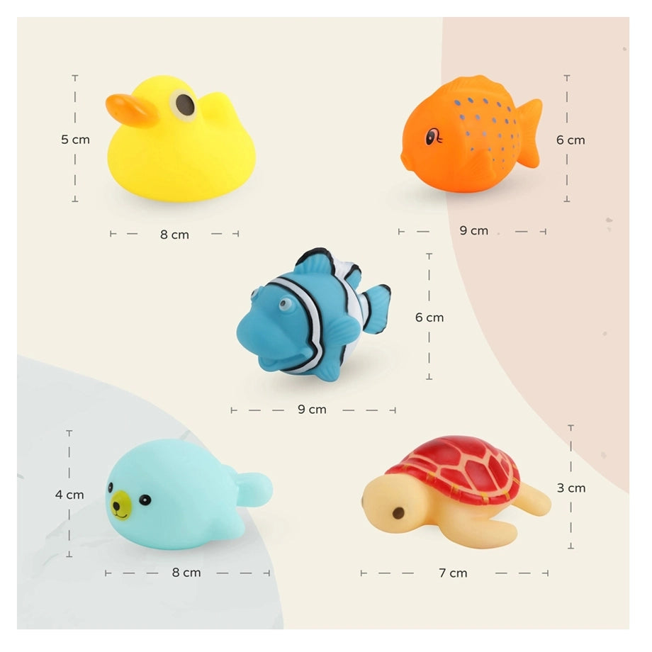 Moon Baby Bath Fish Toys 5 Pack