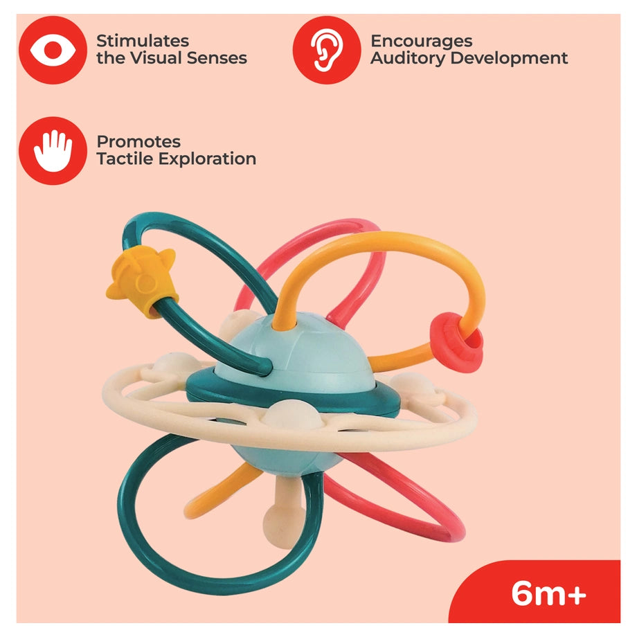 Moon Spinny Rattle & Teether Activity Ball