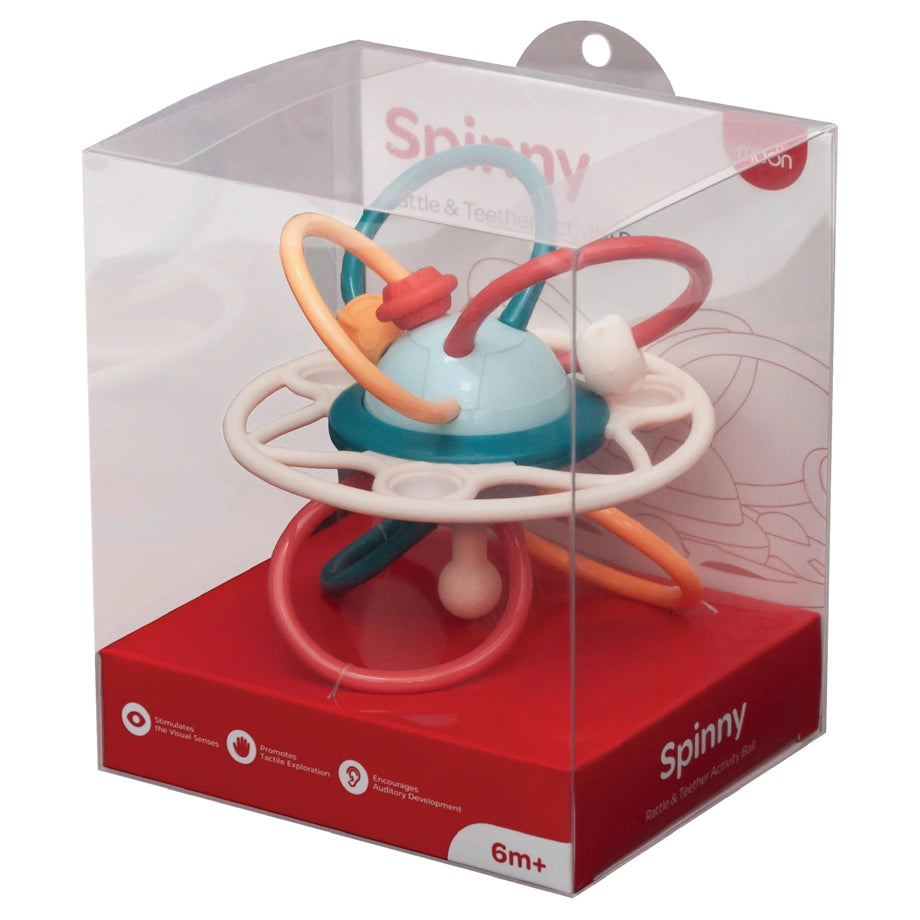 Moon Spinny Rattle & Teether Activity Ball