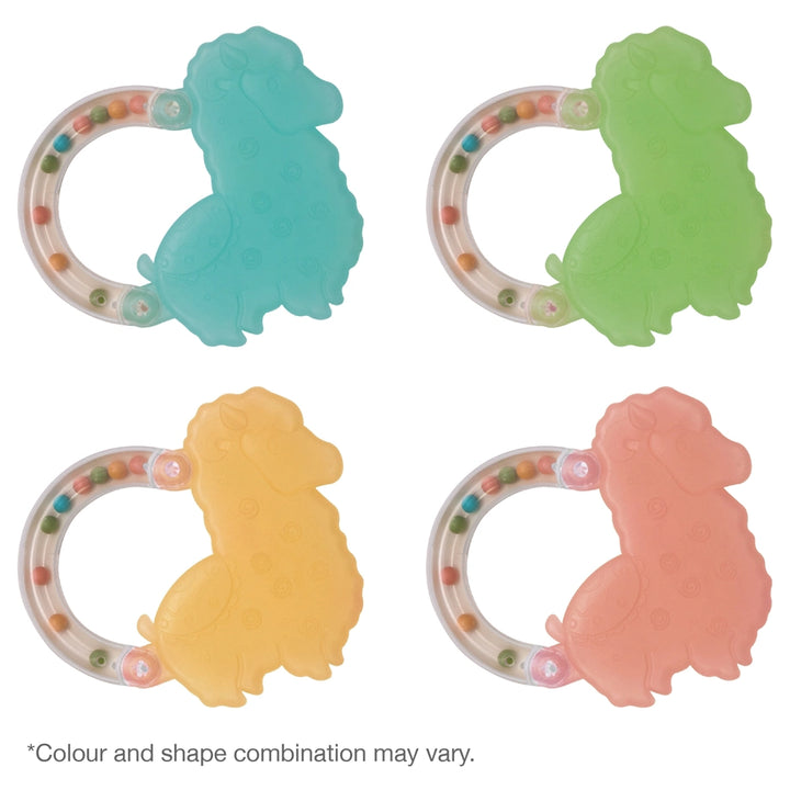 Moon Fuzzy Friends Soft Baby Rattle & Teether (Sheep)