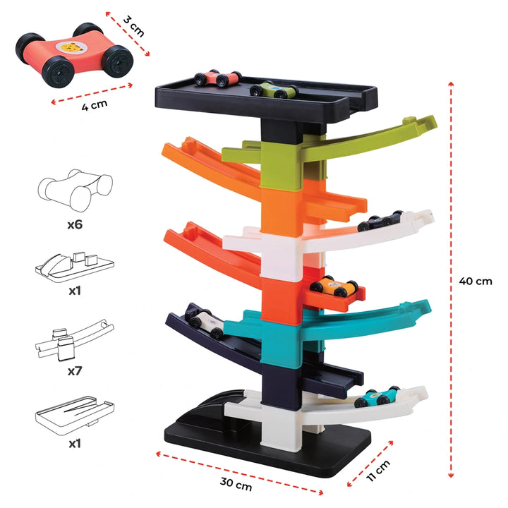 Moon Turbo Tower Car Ramp Racer Playset