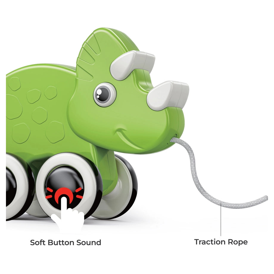 Moon Rolling Buddy Pull Along Montessori Stacking Toy Rhino