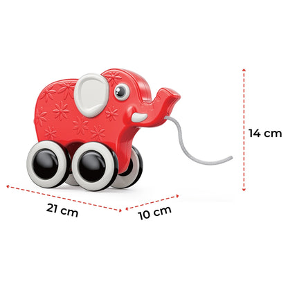 Moon Rolling Buddy Pull Along Montessori Stacking Toy Elephant