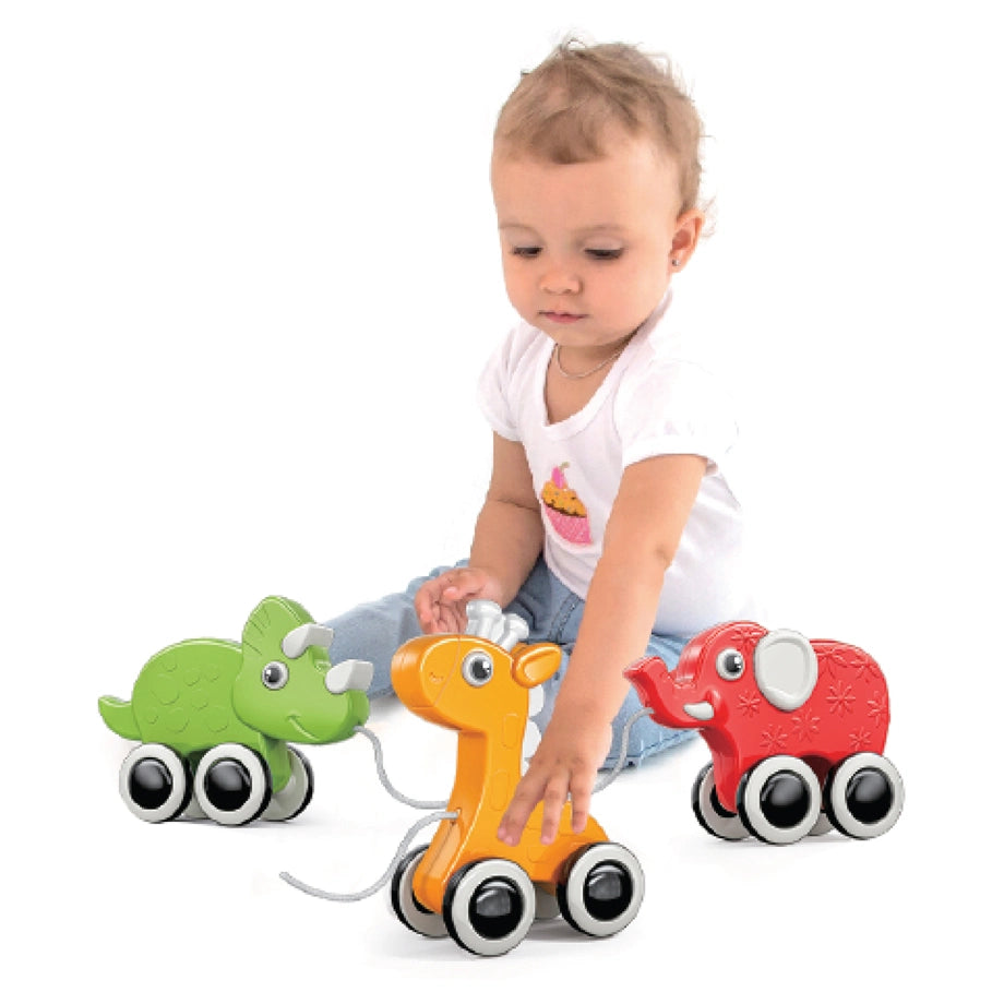 Moon Rolling Buddy Pull Along Montessori Stacking Toy Elephant